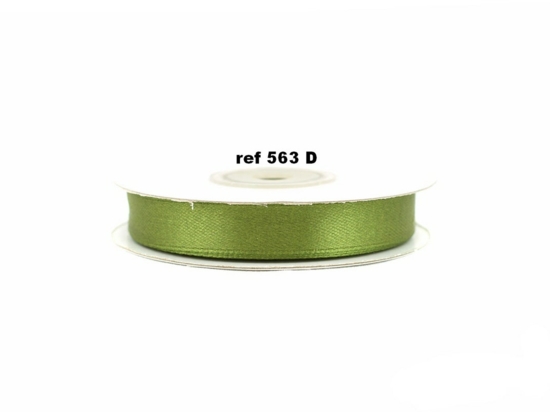 Ruban satin vert olive fonce 563D largeur 12 mm