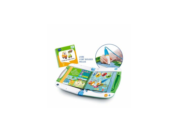 VTech - MagiBook v2 Starter Pack Vert, Plateforme de Lecture Interactive  avec Livre Éducatif Niveau 1 l'École des Super-Héros Tut Tut Cory Bolides