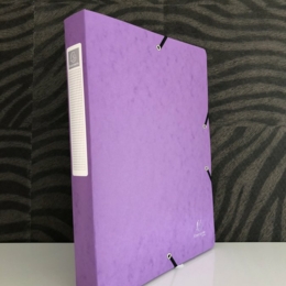 Boîte de classement cartonnée Dos 40 mm  - Violet