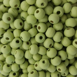 Lot de 250 Perles en bois 6mm de diametre couleur vert citron