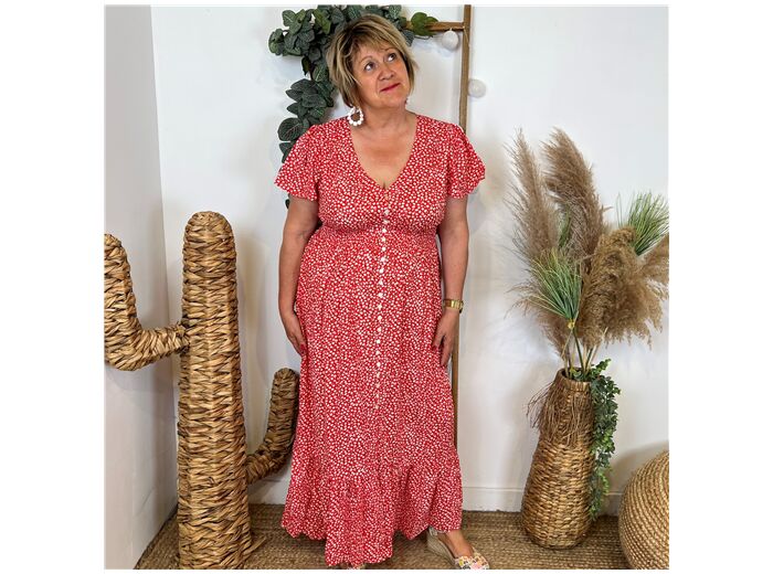 N406- Robe By One Liberty (T40-T48) (rouge)