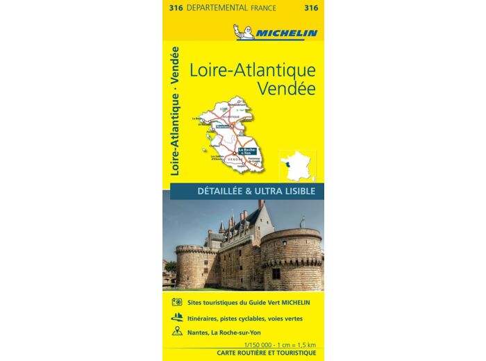 CARTE DEPARTEMENTALE FRANCE - CARTE DEPARTEMENTALE LOIRE-ATLANTIQUE, VENDEE