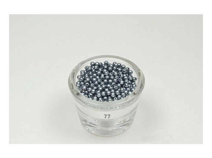 Sachet de 200 petites perles en plastique 4 mm de diametre gris fonce 077
