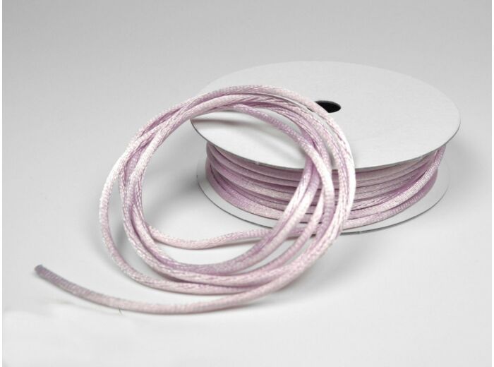 Cordon queue de rat 2 mm d'épaisseur bobine de 10 metres colori parme 420