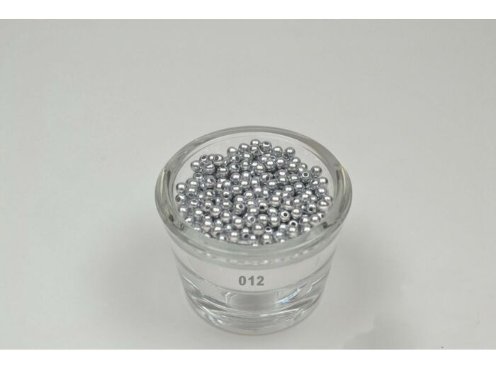 Sachet de 200 petites perles en plastique 4 mm de diametre gris clair 012