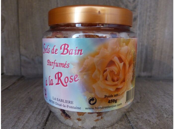 Sels de bain parfumé à la rose (450g)