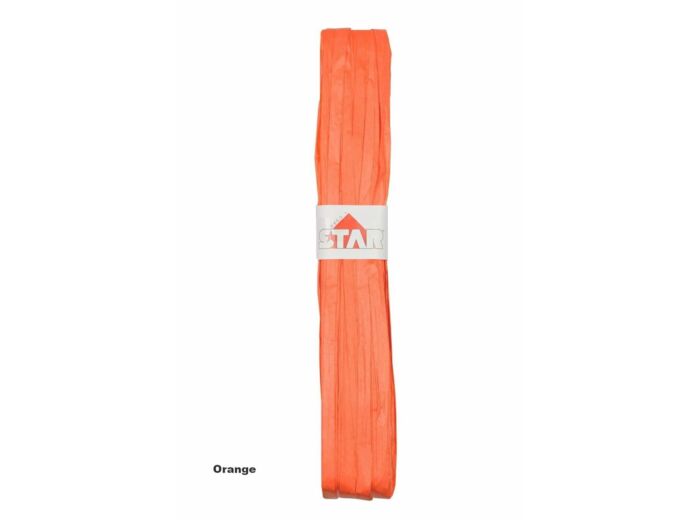 Ruban raffia papier 15 mm de large 50 metres de long orange
