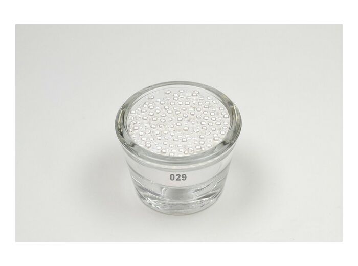 Sachet de 200 petites perles en plastique 4 mm de diametre blanc 029