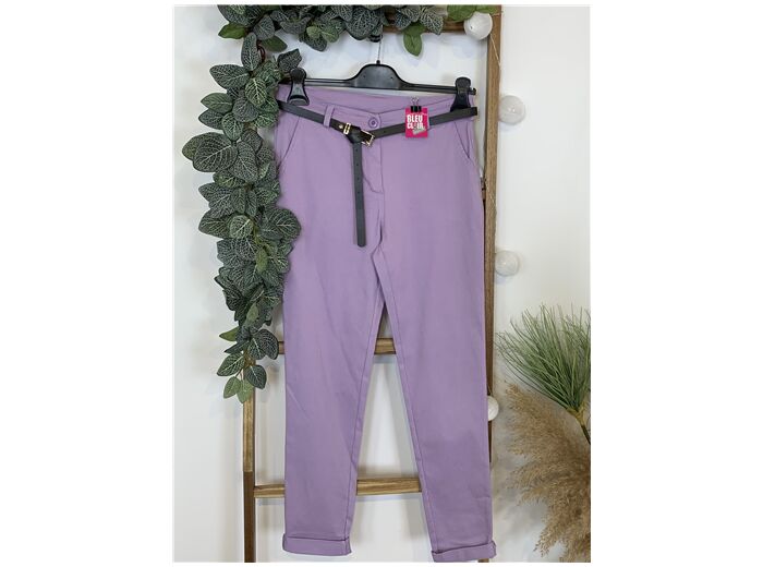T615- Pantalon Chino (T36-T44) (violet)