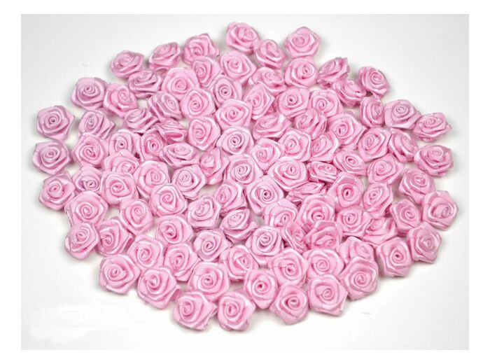 Sachet de 20 petites rose en satin 15 mm ROSE 148