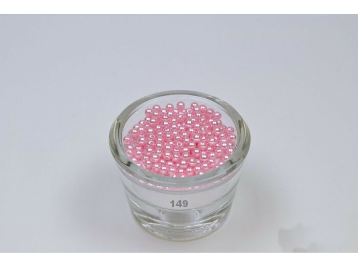 Sachet de 200 petites perles en plastique 4 mm de diametre vieux rose 149