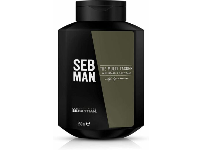 SEB MAN | The Multi-Tasker | 3en1 Gel Nettoyant Corps, Cheveux et Barbe Gel 250ml