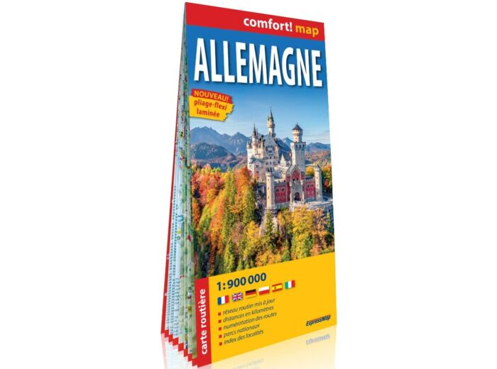 ALLEMAGNE 1/900.000 (CARTE GRAND FORMAT LAMINEE)
