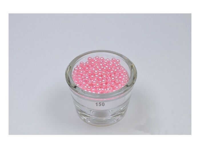 Sachet de 200 petites perles en plastique 4 mm de diametre rose clair 150