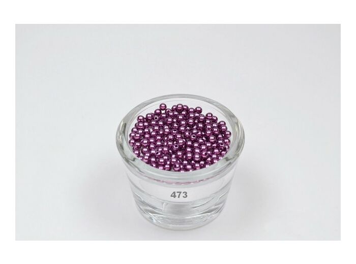 Sachet de 200 petites perles en plastique 4 mm de diametre aubergine 473
