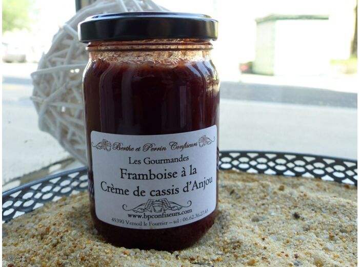 Confiture Framboise à la Crème de cassis d'Anjou (230gr)