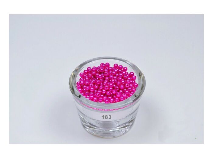 Sachet de 200 petites perles en plastique 4 mm de diametre framboise 183
