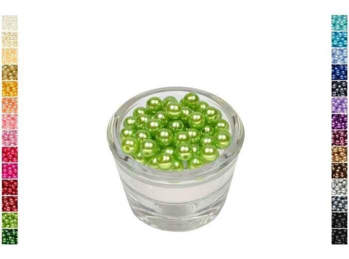 Sachet de 50 perles en plastique 8 mm de diametre verte
