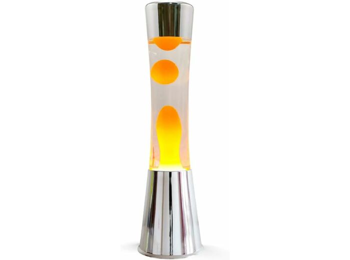 I-TOTAL - Lampe à Lave Magma/Lampe à Lave (Blanc/Orange) Blanc / Orange