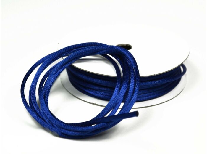 Cordon queue de rat 2 mm d'épaisseur bobine de 10 metres colori bleu roi