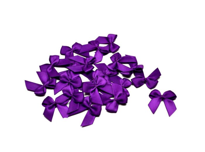 sachet de 20 nœuds en satin de belle qualite violet 465