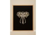 Éléphant - Nuances de Gris - 25x25cm