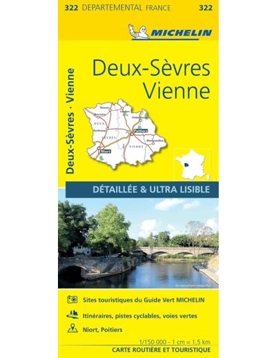 CARTE DEPARTEMENTALE DEUX-SEVRES, VIENNE