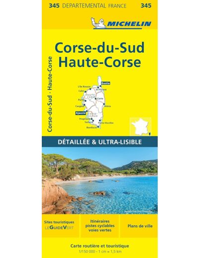 CARTE DEPARTEMENTALE CORSE-DU-SUD, HAUTE-CORSE