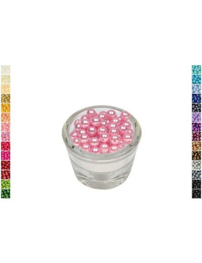 Sachet de 50 perles en plastique 8 mm de diametre rose pale