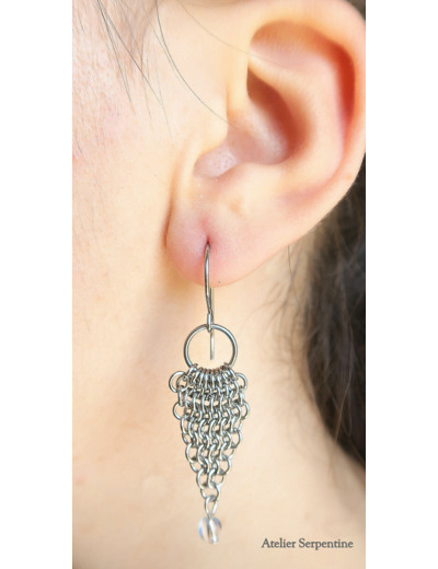 Boucles d'oreilles "RODRIGUE" Cristal de roche