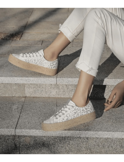 Baskets espadrilles silver - Suzy - Chicmuse