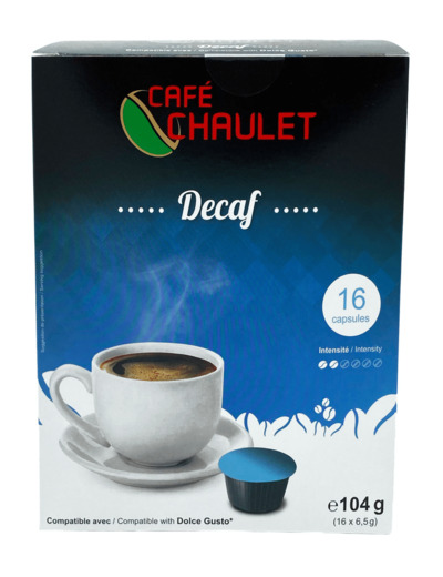 Café Chaulet décaféiné en capsules pour Dolce Gusto®