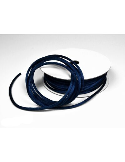 Cordon queue de rat 2 mm d'épaisseur bobine de 10 metres colori bleu marine