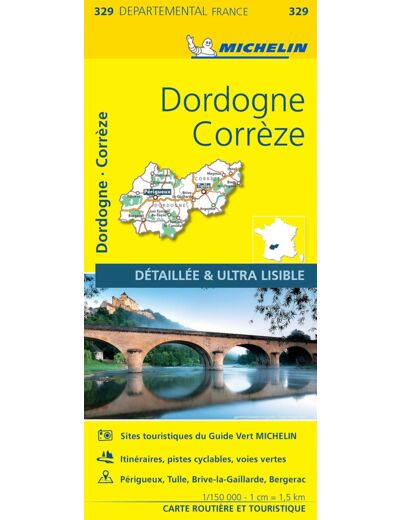 CARTE DEPARTEMENTALE DORDOGNE, CORREZE