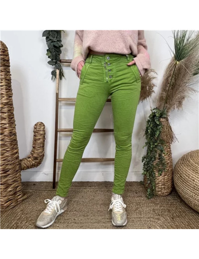 P074- Jean Melly.and.Co (Xs-Xl) (vert anis)