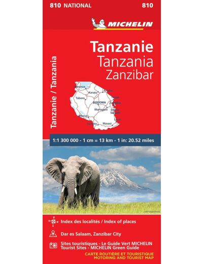 CARTE NATIONALE TANZANIE/TANZANIA-ZANZIBAR