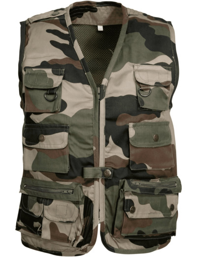 Percussion - Gilet Reporter enfant Percussion 4 ans Camo CE