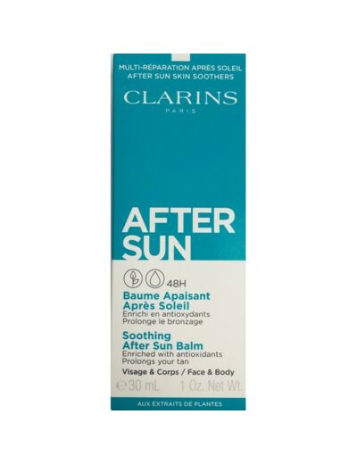Clarins - Baume Apaisant Après Soleil - Prolonge le bronzage - 30 ml