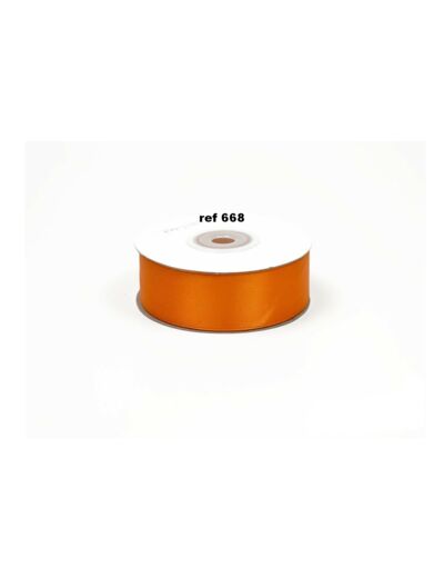 Ruban satin orange 668 largeur 25 mm