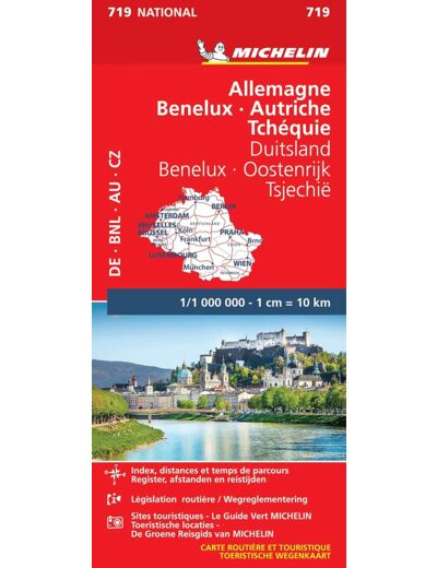 CARTE NATIONALE ALLEMAGNE, BENELUX, AUTRICHE, TCHEQUIE / DUITSLAND, BENELUX, OOSTENRIJK, TSJECHIE