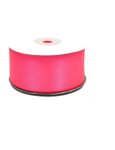 Ruban satin 38 mm de large bobine de 25 m rose FLUO