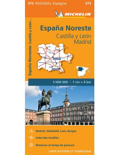 CARTE REGIONALE EUROPE - CARTE REGIONALE ESPAGNE NORD-OUEST : CASTILLA Y LEON, MADRID
