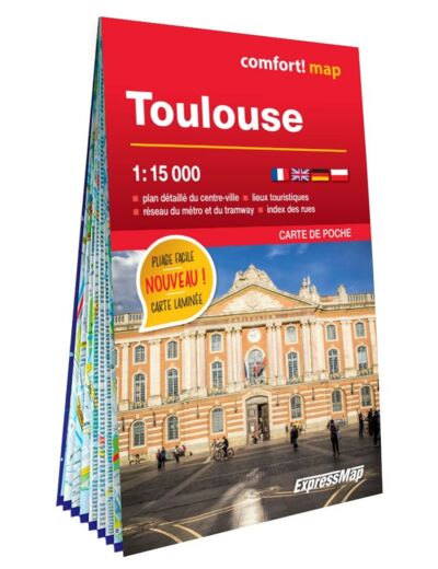 TOULOUSE 1/15.000 (CARTE LAMINEE FORMAT POCHE - PLAN DE VILLE)