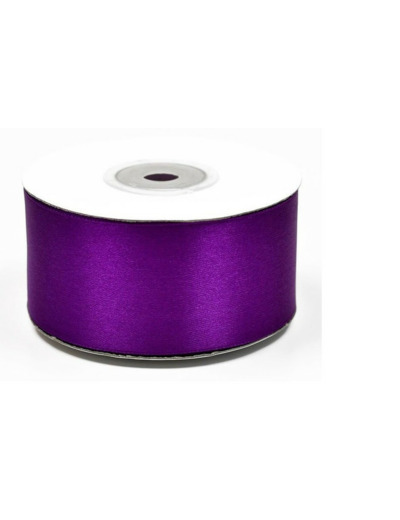 Ruban satin 38 mm de large bobine de 25 m violet