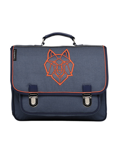 Cartable moyen Loup Bleu