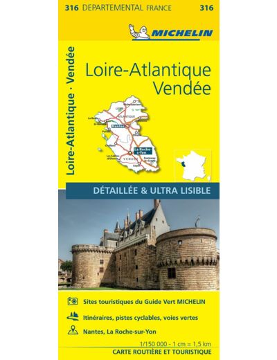 CARTE DEPARTEMENTALE FRANCE - CARTE DEPARTEMENTALE LOIRE-ATLANTIQUE, VENDEE