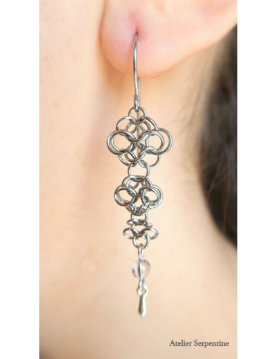 Boucles d'oreilles "ELAMBERT" Cristal de roche