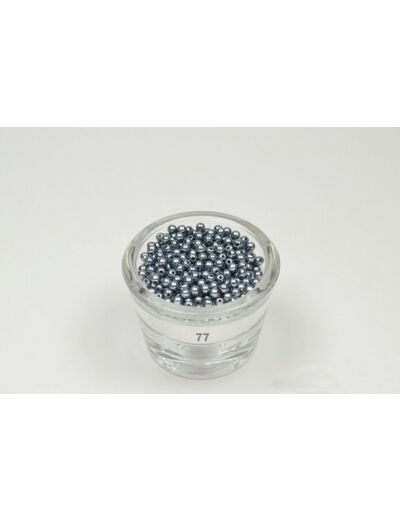 Sachet de 200 petites perles en plastique 4 mm de diametre gris fonce 077