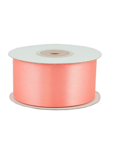 Ruban satin 38 mm de large bobine de 25 m corail ref 238