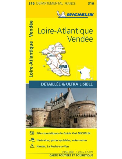 CARTE DEPARTEMENTALE LOIRE-ATLANTIQUE, VENDEE